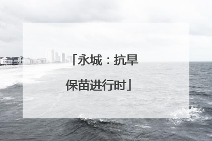 永城：抗旱保苗进行时