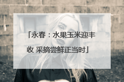 永春：水果玉米迎丰收 采摘尝鲜正当时