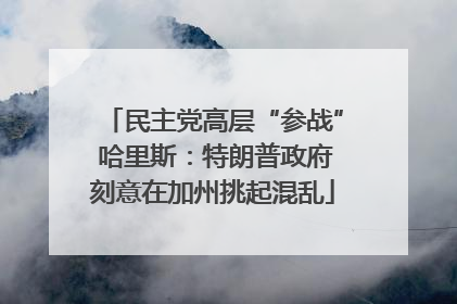 民主党高层“参战” 哈里斯：特朗普政府刻意在加州挑起混乱