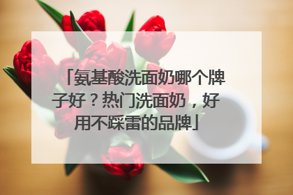 氨基酸洗面奶哪个牌子好？热门洗面奶，好用不踩雷的品牌