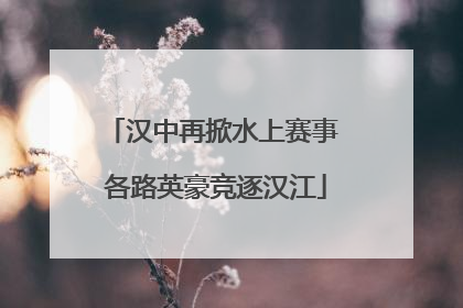 汉中再掀水上赛事 各路英豪竞逐汉江