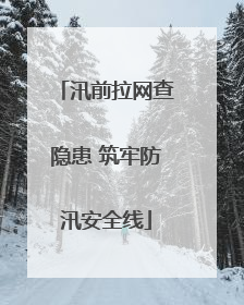 汛前拉网查隐患 筑牢防汛安全线