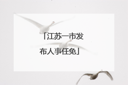 江苏一市发布人事任免