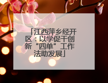 江西萍乡经开区：以学促干创新“四单”工作法助发展