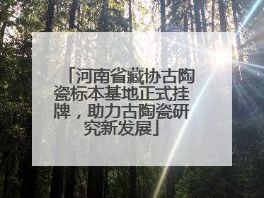 河南省藏协古陶瓷标本基地正式挂牌，助力古陶瓷研究新发展