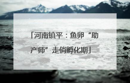 河南镇平：鱼卵“助产师”走俏孵化期
