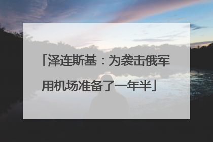 泽连斯基：为袭击俄军用机场准备了一年半