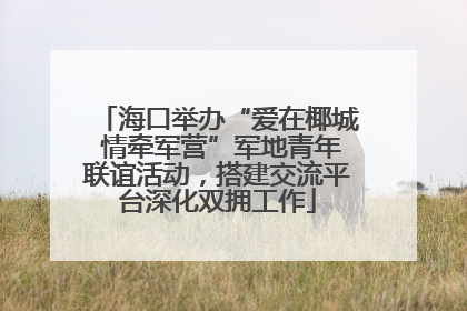 海口举办“爱在椰城 情牵军营”军地青年联谊活动，搭建交流平台深化双拥工作