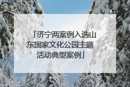济宁两案例入选山东国家文化公园主题活动典型案例