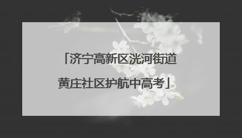济宁高新区洸河街道黄庄社区护航中高考