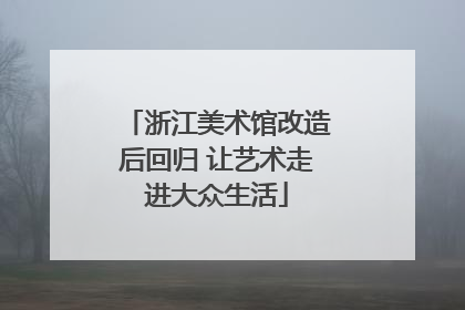 浙江美术馆改造后回归 让艺术走进大众生活