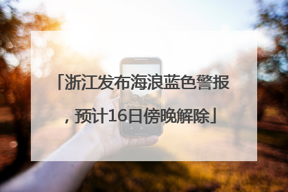 浙江发布海浪蓝色警报，预计16日傍晚解除