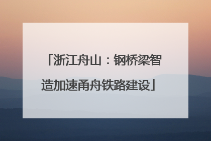 浙江舟山：钢桥梁智造加速甬舟铁路建设