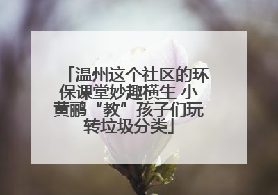 温州这个社区的环保课堂妙趣横生 小黄鹂“教”孩子们玩转垃圾分类