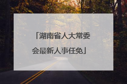 湖南省人大常委会最新人事任免