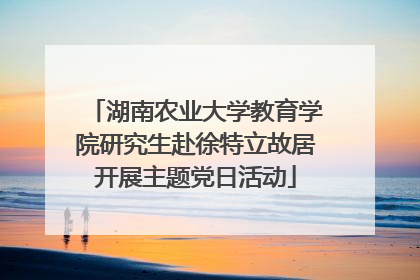 湖南农业大学教育学院研究生赴徐特立故居开展主题党日活动