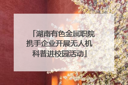 湖南有色金属职院携手企业开展无人机科普进校园活动