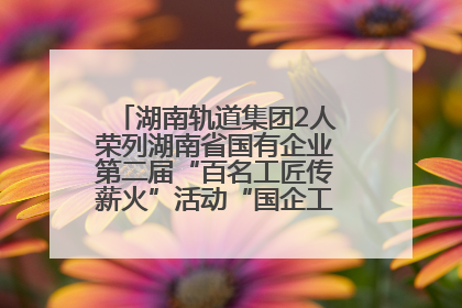 湖南轨道集团2人荣列湖南省国有企业第二届“百名工匠传薪火”活动“国企工匠”人才宣传名单