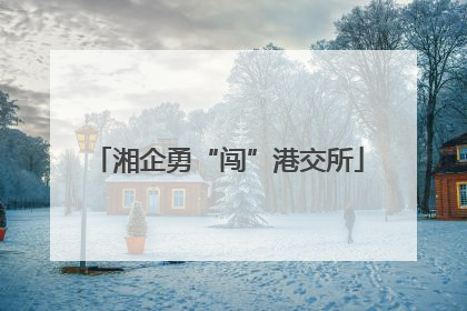 湘企勇“闯”港交所