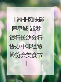 湘非风味碰撞星城 浦发银行长沙分行协办中非经贸博览会美食节