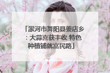 漯河市舞阳县姜店乡：大蒜喜获丰收 特色种植铺就富民路