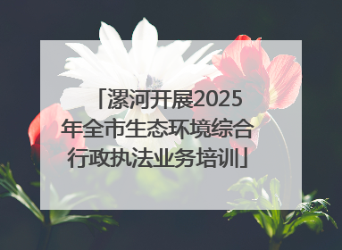 漯河开展2025年全市生态环境综合行政执法业务培训