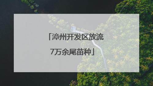漳州开发区放流7万余尾苗种