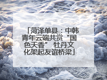 菏泽单县：中韩青年云端共赏“国色天香” 牡丹文化架起友谊桥梁