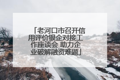 老河口市召开信用评价银企对接工作座谈会 助力企业破解融资难题