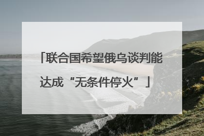 联合国希望俄乌谈判能达成“无条件停火”