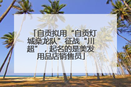 自贡拟用“自贡灯城燊龙队”征战“川超”，起名的是美发用品店销售员