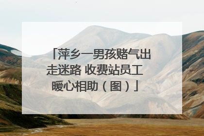 萍乡一男孩赌气出走迷路 收费站员工暖心相助（图）