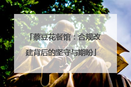 蔡豆花餐馆：合规改建背后的坚守与期盼