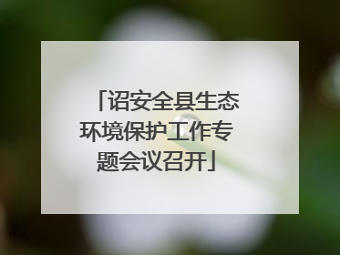 诏安全县生态环境保护工作专题会议召开