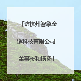 访杭州智擎金链科技有限公司董事长和扬扬