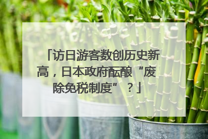访日游客数创历史新高，日本政府酝酿“废除免税制度”？