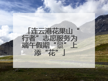 连云港花果山“行者”志愿服务为端午假期“景”上添“花”