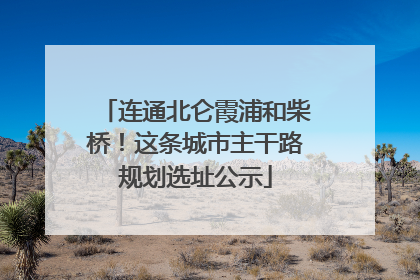 连通北仑霞浦和柴桥！这条城市主干路规划选址公示
