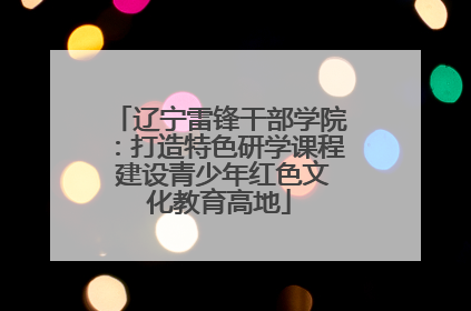 辽宁雷锋干部学院：打造特色研学课程 建设青少年红色文化教育高地