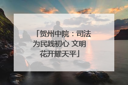 贺州中院：司法为民践初心 文明花开耀天平