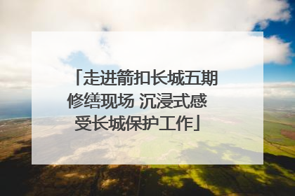 走进箭扣长城五期修缮现场 沉浸式感受长城保护工作