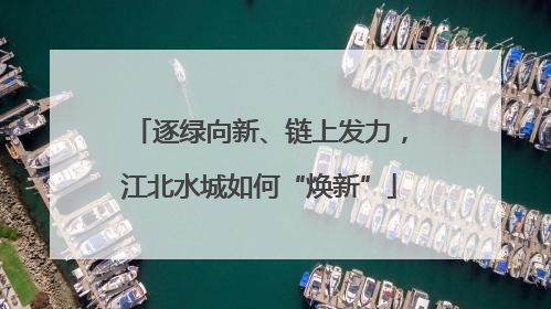逐绿向新、链上发力，江北水城如何“焕新”