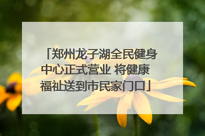 郑州龙子湖全民健身中心正式营业 将健康福祉送到市民家门口