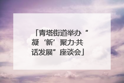 青塔街道举办“凝‘新’聚力·共话发展”座谈会