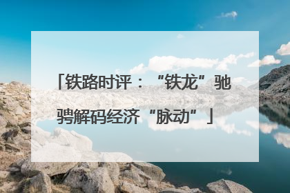 铁路时评：“铁龙”驰骋解码经济“脉动”
