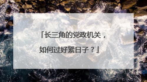 长三角的党政机关，如何过好紧日子？