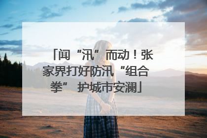 闻“汛”而动！张家界打好防汛“组合拳” 护城市安澜