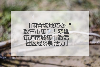 闲置场地巧变“致富市集”！罗雄街道南城集市激活社区经济新活力