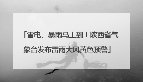 雷电、暴雨马上到！陕西省气象台发布雷雨大风黄色预警