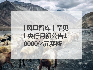 风口智库｜罕见！央行月初公告10000亿元买断式逆回购操作，什么信号？
